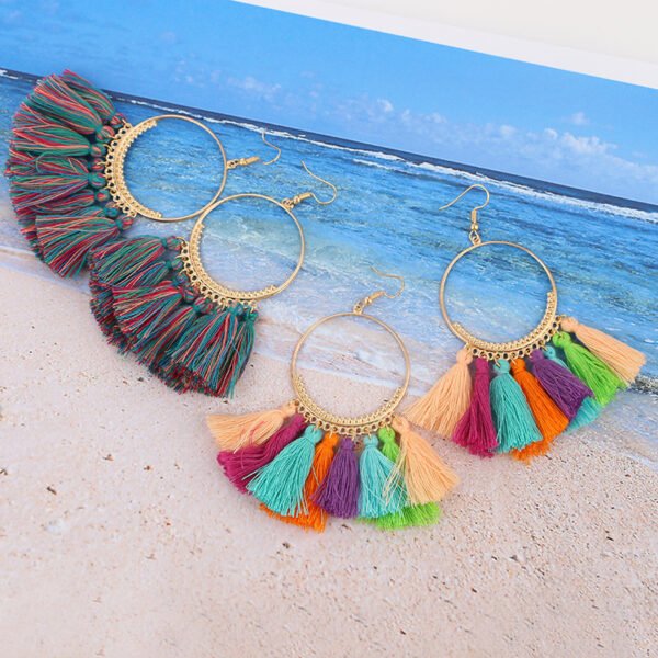 Big Round Drop Dangle Earrings Earrings 4
