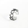 Hollow five-pointed star Thai silver ring Rings 9