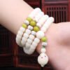 pure natural couple models white jade Bodhi 108 lotus Accessories 20