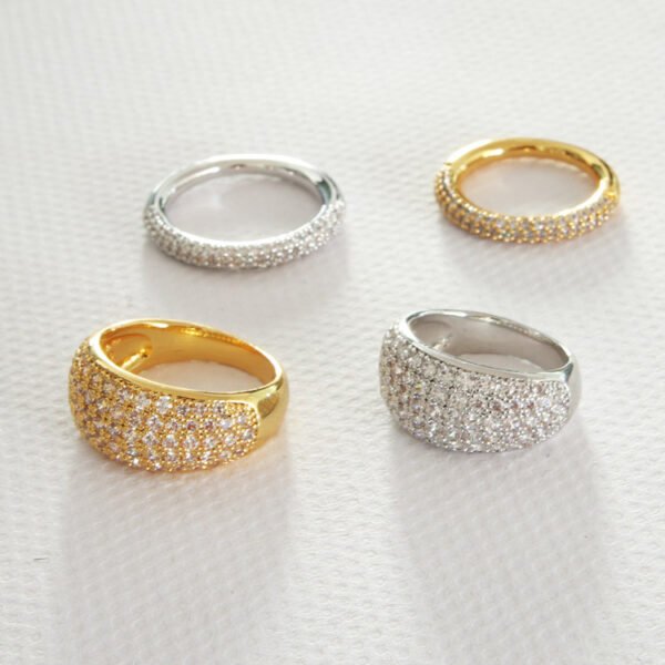 Full Diamond High Sense Fine Polished Ring Rings 5