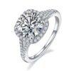Silver Plated White Gold Moissanite Women’s Ring Rings 10