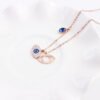 Europe and the United States titanium steel rose gold demon eye necklace short clavicle chain female personality wild temperament necklace Necklaces 8