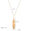 Simple feather necklace leaves long sweater chain clothing Necklaces 14