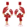 Lobster Stud Earrings Color Diamond Earrings Earrings 20