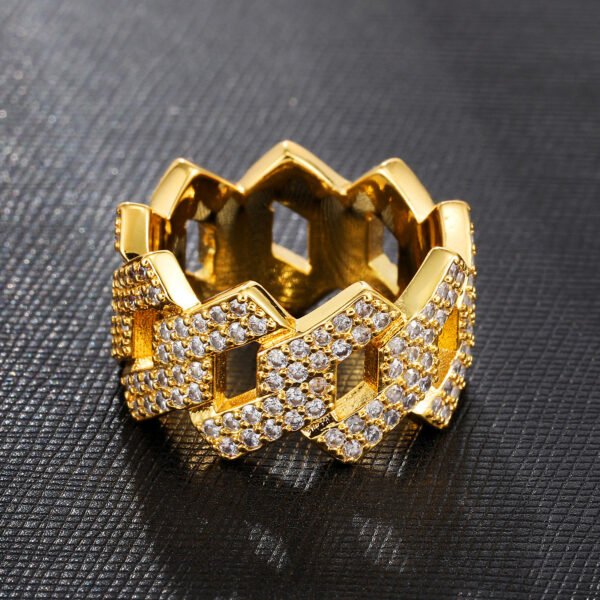 14K Gold Iced Out Prong Ring Promos30 7