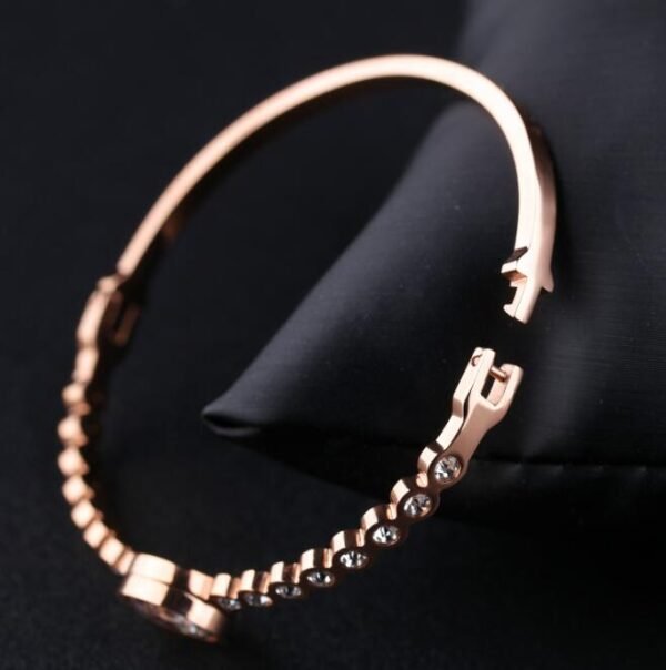 Simple Charms Bracelet For Woman Rose Gold Color With AAA Cubic Zircon Crystal Cut Bracelets Fashion Jewelr Bracelets 6