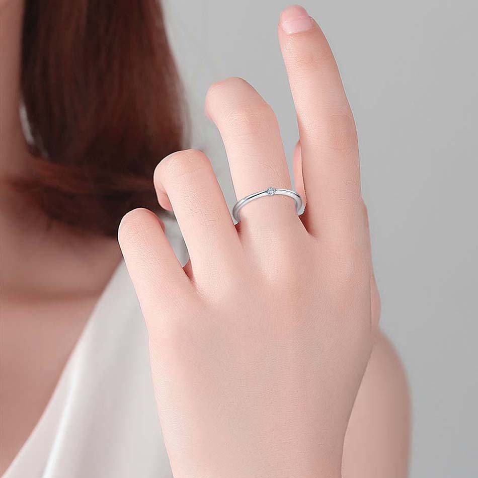 European and American popular sterling silver jewelry S925 silver fashion single diamond ring 14k gold-plated personalized ring jewelry Rings 4 European and American popular sterling silver jewelry S925 silver fashion single diamond ring 14k gold-plated personalized ring jewelry Rings 4