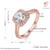Rose Gold Ring Women European And American Fashion Zircon And Diamond Jewelry Rings 9