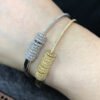 925 Silver 5A Full Diamond Gold Plated Bracelet Bracelets 12