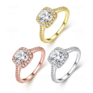 Rose Gold Ring Women European And American Fashion Zircon And Diamond Jewelry Rings