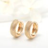 Gold Semi-glossy Semi-lug Ear Buckle Korean Version Of The New Round Earrings Jewelry Earrings 12