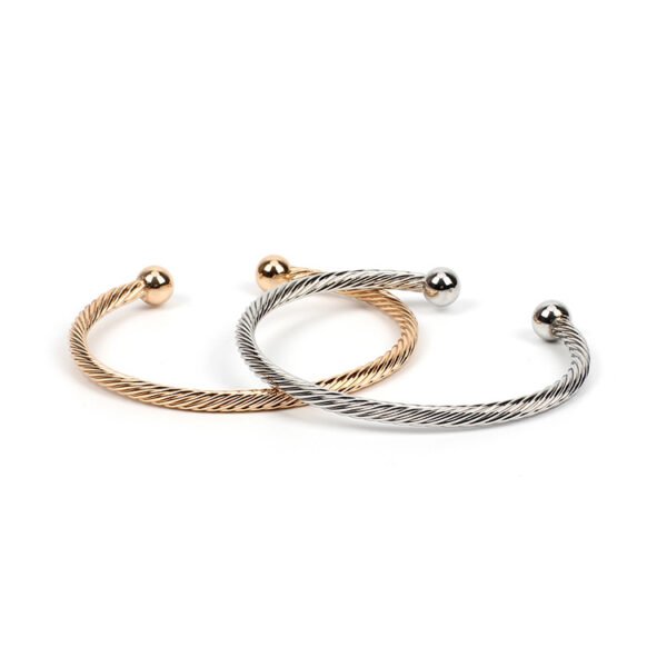 Brass embossed opening bracelet Personality versatile ladies bracelet Bracelets 4