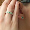 New micro-set ruby engagement ring Europe and the new grandmother green zircon strip Rings 12 New micro-set ruby engagement ring Europe and the new grandmother green zircon strip Rings 12