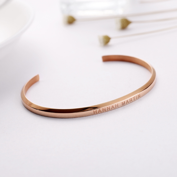 Vacuum Plating Jewelry Bracelet Rose Gold Stainless Steel U-Shaped Men and Women Bracelet Bracelets 5