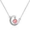Strawberry pink crystal moon short chain Accessories 8