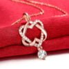 Elegant Heart Rose Gold Pendant Necklaces 13