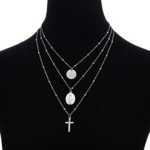 Layer Beads Chain Long Choker Necklace Women Sexy Fashion Gold Silver Color Round Cross Necklaces & Pendants Bijoux Necklaces Layer Beads Chain Long Choker Necklace Women Sexy Fashion Gold Silver Color Round Cross Necklaces & Pendants Bijoux Necklaces
