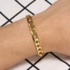 Sideways Real Gold Plating 18K Gold Plating Bracelet Bracelets 8 Sideways Real Gold Plating 18K Gold Plating Bracelet Bracelets 8