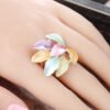 Colorful leaf ladies ring Rings 11