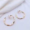Mosquito Coil Irregular Metal Earrings Circle Ear Clip Without Hole Earrings 10