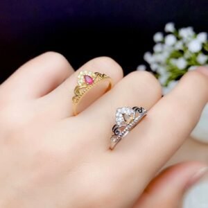 Platinum Gold Tone Empty Water Drop Ring Rings