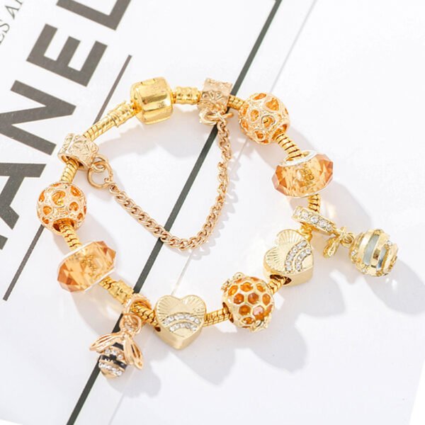 European and American fashion alloy gold-plated DIY hardworking bee ladies bracelet jewelry Bracelets 3