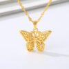 Gold Cutout Butterfly Necklace Necklaces 9