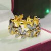 Butterfly Points Female Flower Plated Real Gold Ring OurSpecialSelection 15