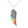 Stainless Steel Wing Pendant Necklace Dripping Oil Necklaces 9