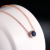 Necklace for Women Simple Style Cubic Zirconia Pendant Necklace Rose Gold Color Fashion Jewelry Birthday Gift Necklaces 10