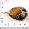 Natural Stone Pendant Gold Color Wire Wrap Gem Accessories 12 Natural Stone Pendant Gold Color Wire Wrap Gem Accessories 12