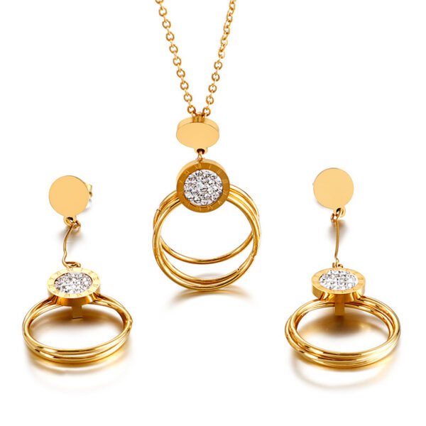 Fashion Round Women’s Stainless Steel Necklace Necklaces 3