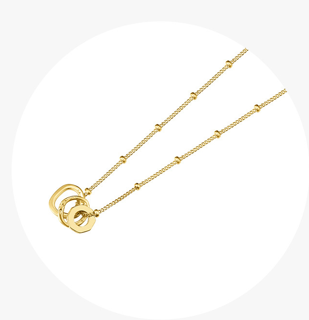 Gold Three-ring Necklace For Your Girlfriend’s Birthday Necklaces 8 Gold Three-ring Necklace For Your Girlfriend’s Birthday Necklaces 8