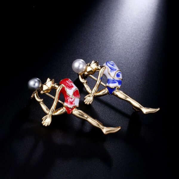 Rhythmic Gymnastics Pearl Brooch Accessories 6