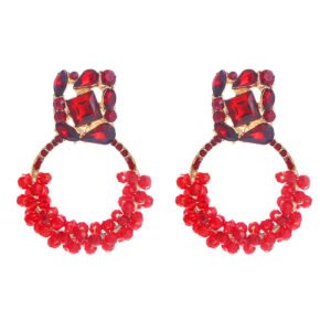 Fashion Earrings Retro Colored Diamond Exaggerated Round Earrings Earrings Fashion Earrings Retro Colored Diamond Exaggerated Round Earrings Earrings