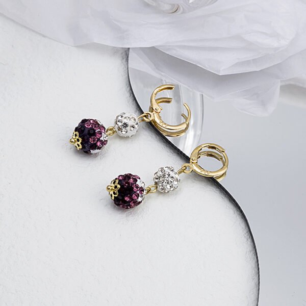 Women’s Purple Diamond Ball Earrings Earrings 7