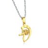 Couple Necklace Lock Pair Of Love Shaped Key Titanium Steel Pendant Necklaces 16