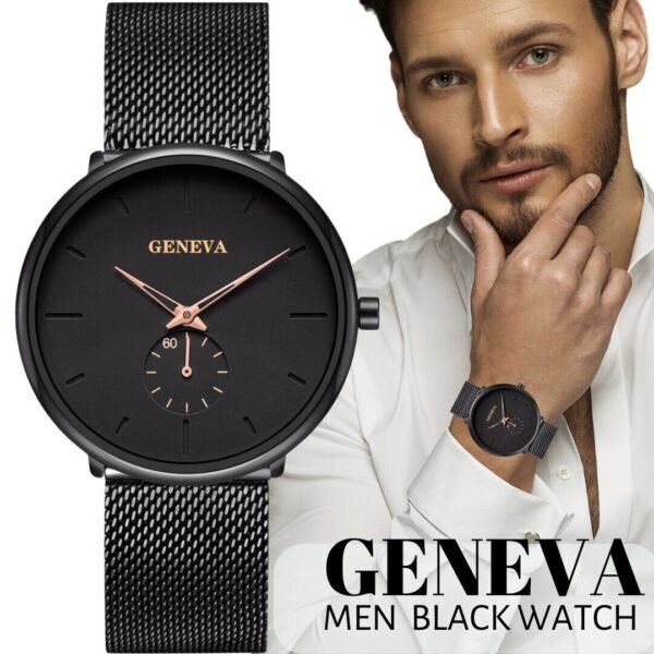 Luxury Men’s Quartz Watch Business Stainless Steel Analog Ultra Thin Waterproof watches 6