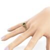 Emerald plated 14k yellow gold ring Rings 10