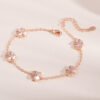 Ins Niche Simple Rose Gold Flower Bracelet Bracelets 11