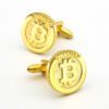 Men’s Gold Bitcoin Cufflinks Spot Business Accessories 9