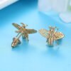 3 Styles Korean Inlaid Crystal Rhinestone Bee Earings For Women Sweet Beauty Simple Atmosphere Stud Earrings D333 Earrings 11