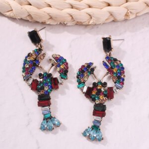 Lobster Stud Earrings Color Diamond Earrings Earrings