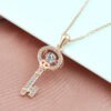 Rose Gold Plated Gold Key Smart Heartbeat Necklace Necklaces 11 Rose Gold Plated Gold Key Smart Heartbeat Necklace Necklaces 11