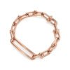 Sterling Silver 925 Electroplated 18K Rose Gold U-shaped Bracelet Bracelets 12