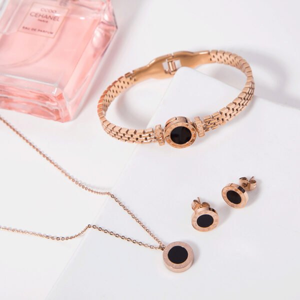 Women’s Rose Gold Stud Earrings Fashion Bracelet Earrings 3