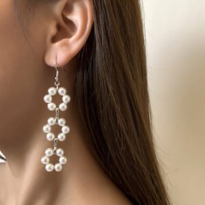 Jewelry Simple Style Pearl Flower Tassel Earrings Earrings