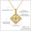 Natural Emerald 14K Gold Women’s Pendant Accessories 10