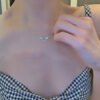 14k Gold Wing Necklace Female Clavicle Chain Necklaces 8