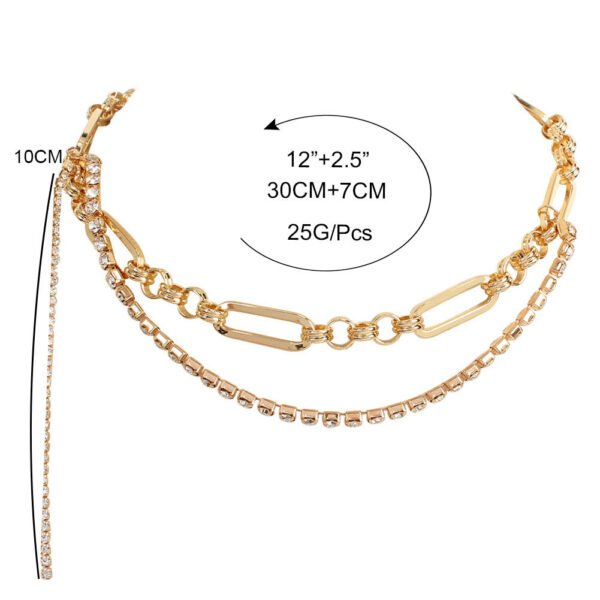 Simple Retro Double-layered Tassel Gold Necklace Necklaces 8